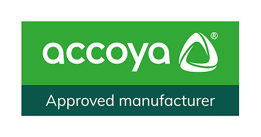 Accoya_Affiliate mark_Approved manufacturer_WHITE ON GREEN_RGB 1